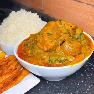 Rice and Banga Stew (Ofe Akwu)
